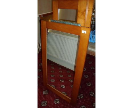 Five light framed wall mirrors of various sizes 