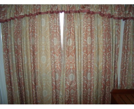 Three sets of curtains and pelmets from room 58 