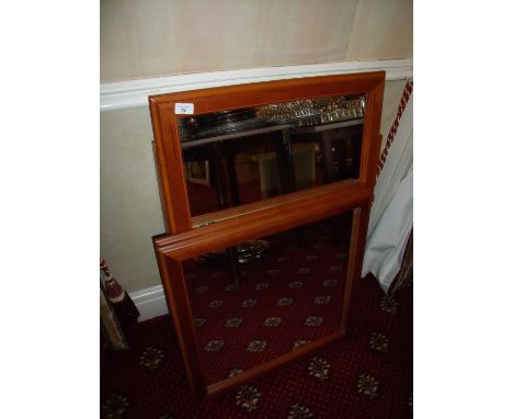 Six light framed wall mirrors of various sizes 