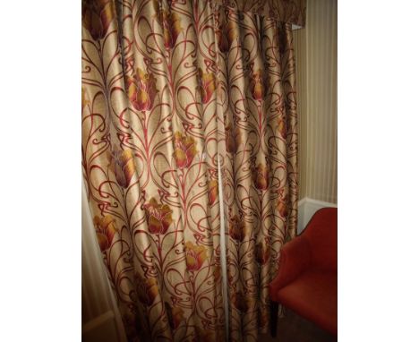 Curtains and pelmet, approx. 230cm drop from room 49 