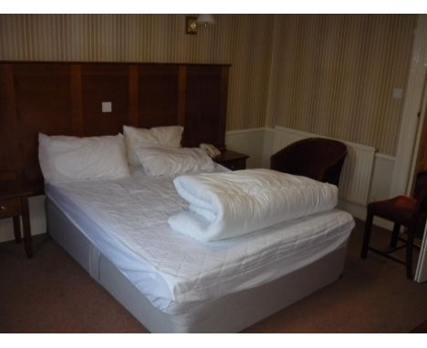 The bedroom contents of room 30, comprising of double bed, pair of bedside tables, two tub chairs, double door wardrobe, dres