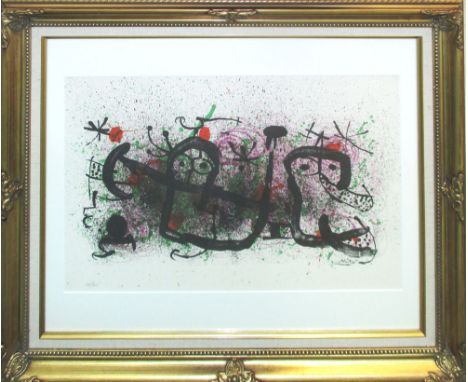 JOAN MIRO (Spanish, 1893-1983), 'Suite: Ma de Proverbis', lithograph, handnumbered edition 1000, ref: Cramer 673, 36cm x 54cm