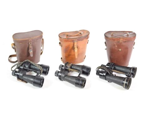 A Pair of Second World War 7X Naval Binoculars, by Barr &amp; Stroud, model CF41, stamped with maker's name and further stamp