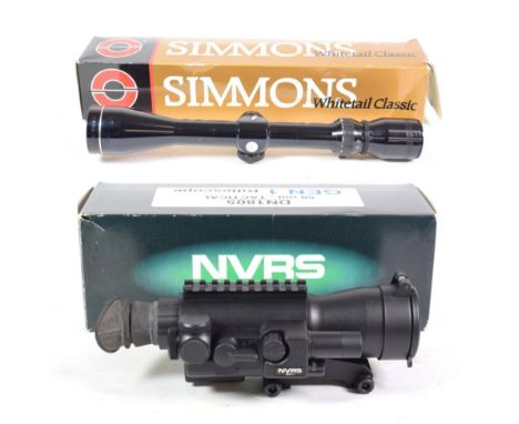 A Yukon Optics Night Vision Riflescope, with manual and fitting bar, original box, together with a Simmons Whitetail Classic 