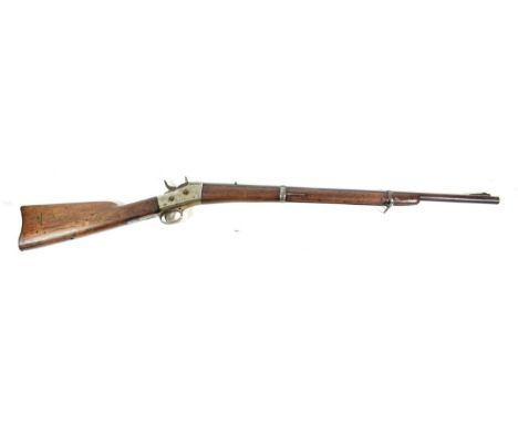 A Swedish Rolling Block Rifle by Carl Gustaf, 12.7 X 44R   calibre, the 75.5cm steel barrel with simple V rear sight, the bre