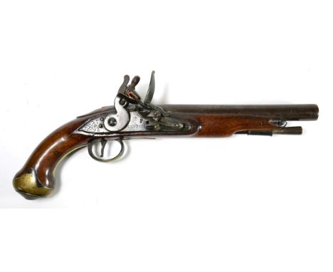 An Early 19th Century British East India Company Flintlock Cavalry Pistol by John Manton, London, .650 calibre, the 22.5cm ru