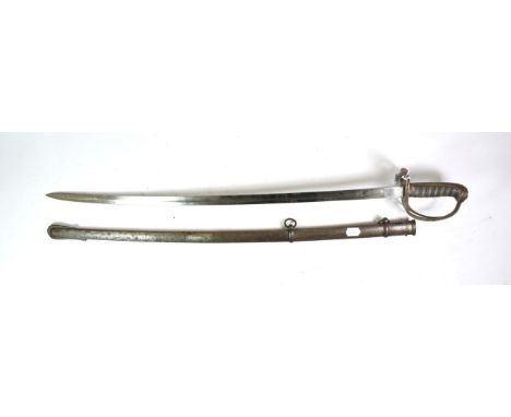 A Victorian 1827 Pattern Rifle Brigade Officer's Sword, to the 1st. Westmorland Rifle Volunteers, the 82 cm, curved, single e