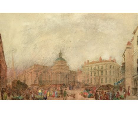 ATTRIBUTED TO PAUL BRADDON [JAMES LESLIE CREES] (BRITISH, 1864-1937)  'Cornhill, Bridgwater',  watercolour and pastel, unsign