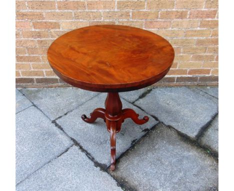 A TILT TOP TRIPOD OCCASIONAL TABLE  the circular top 68cm diameter, 73cm high