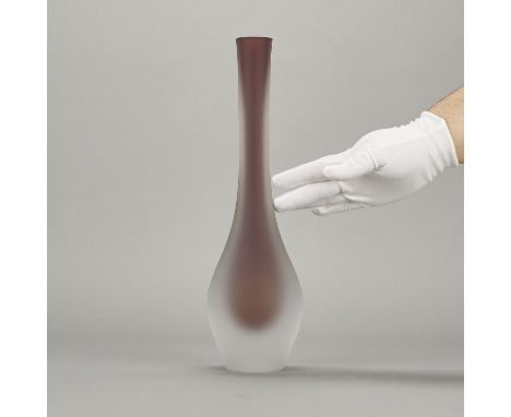 Panu Turunen (Finnish, 20th/21st c.) and Kari Alakoski (Finnish, b. 1956). Frosted two-tone "Drop" handblown glass vase, 2010