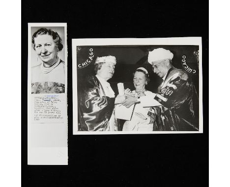 Group of two gelatin silver prints and original vintage photographic reproductions related to Hellen Keller from the archives