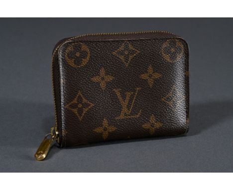 Louis Vuitton "Zippy Coin" Portemonnaie in Monogram Canvas mit Innenfutter aus genarbtem Rindsleder, goldfarbenen Beschlägen 