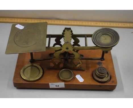 Vintage postal scales and weights