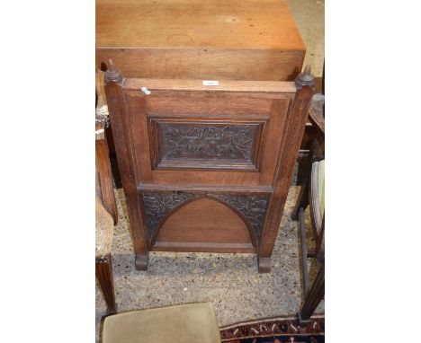 Carved hardwood fire screen