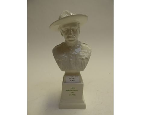 A Staffordshire pottery bust of Lord Baden Powell of Gilwell 