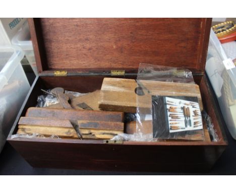 A maritime carpenter's/shipwright's chest containing mostly woodworking tools owned by Anthony Gerard Williams, date of birth