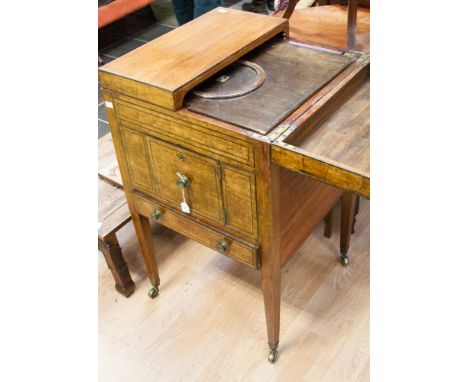 A George III mahogany bedside commode,