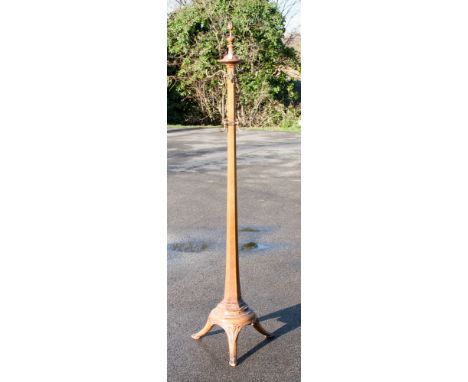 A 19th century oak coat and hat stand in the French style on tripod base