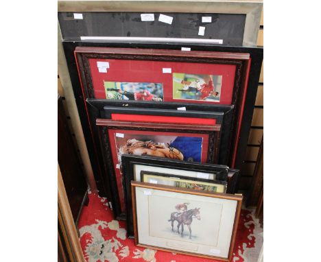 A large quantity of assorted prints, relating to various subjects, including football montages, depicting various players and