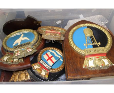 Royal Navy ships plaques- alphabetically O plus 3, together with a number of Royal Navy ships plaques- alphabetically M (26)