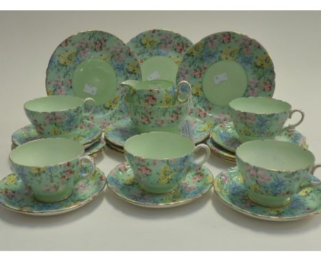 A Shelley 'Melody' tea service 25 pieces 