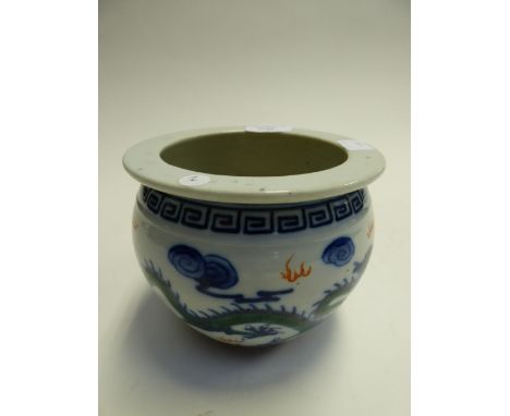 A Chinese Doucai vase, late Qing vase, 17cm approx diameter