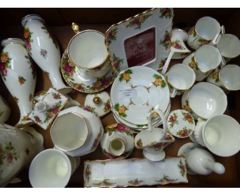 A collection of Royal Albert Old Country Roses ornaments, etc, with Bell china Art Deco style part tea service, etc 