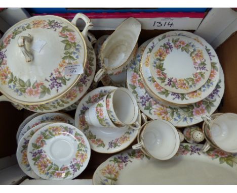 A Paragon china comprehensive dinner and tea service 'Country Lane' pattern 