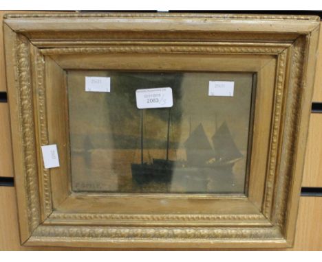 Three various pictures, comprising P Doyle print, depicting a seascape, a modern oil on board depicting ducks, together with 