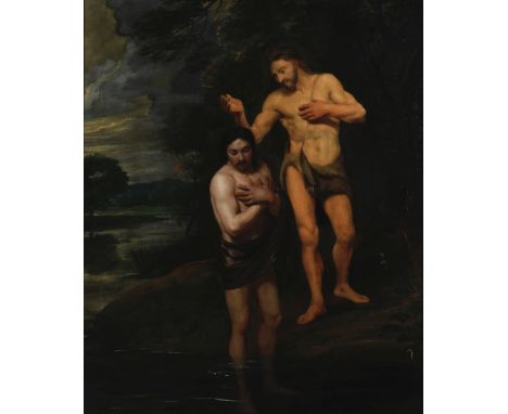 Attributed to Michael Sweerts (Brussels 1618-1664 Goa)The Baptism of Christ oil on canvas105.6 x 87.3cm (41 9/16 x 34 3/8in).