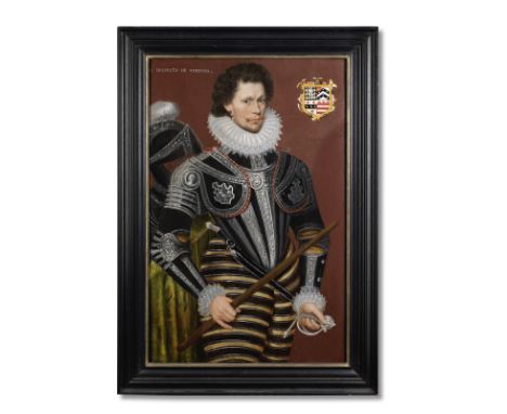 Attributed to Cornelis Ketel (Gouda 1548-1616 Amsterdam)Portrait of Sir George Gill of Wyddial Hall, Hertfordshire, three-qua