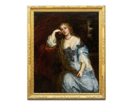 Studio of Sir Peter Lely (Soest 1618-1680 London)Portrait of a lady, said to be Lady Duke, seated three-quarter-length, in a 