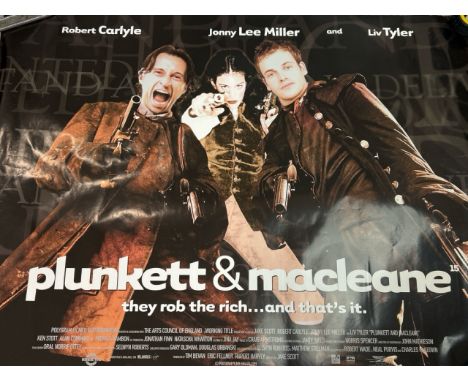 'Plunket &amp; Macleane', Liv Tyler, Robert Carlyle and Johnny Lee Miller, 1999, UK Quad film poster, 30" x 40", some wear to