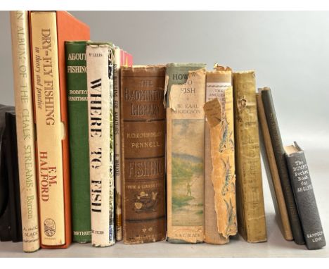 Twelve books on the subject of Angling including How to Fish by W. Earl Hodgson (1933), The Badminton Library - Fishing, Pike