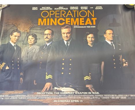 'Operation Mincemeat', Colin Firth, Jason Isaacs, 2021 UK Quad film poster, 30" x 40", rolled / T13