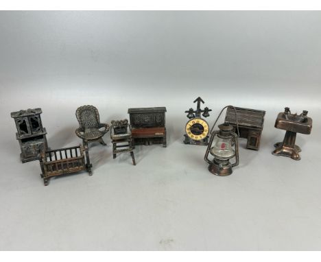 Assorted miniature brass furniture, mainly by Durham Industries, New York, c1977 (Lot Subject to VAT) / T10