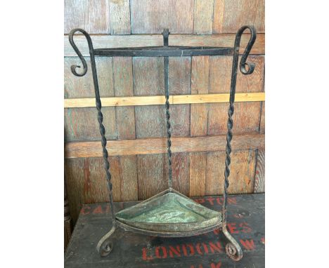 Cast iron umbrella stand, 63cm high / R