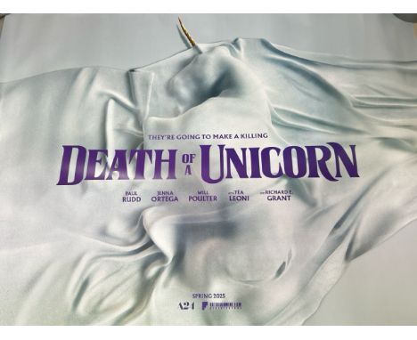 'Death of a Unicorn', Paul Rudd, Jenna Ortega, 2024 UK Quad film poster, 30" x 40", rolled / T13