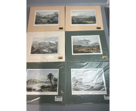 After J.B. Payne, six lithograph prints published by Day &amp; Son, 1859 including; Lake Windermere Regatta, Derwentwater, Gr