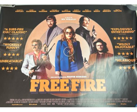 'Freefire', Brie Larson, Cillian Murphy, 2016, UK Quad film poster, 30" x 40", torn at edge, rolled / T13