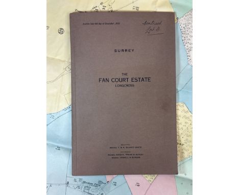 A Knight Frank &amp; Rutley 1933 auction catalogue and plan 'Illustrated Particulars Plan and Conditions of Sale' of the Fan 