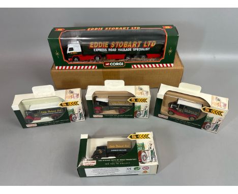 Eddie Stobart diecast vehicles including Volvo Curtain side Trailer no. 59504 and four Days Gone editions / T8 