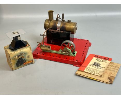 Mamod SE2 stationary model steam engine and boxed S.E.L. model circular saw / T10 