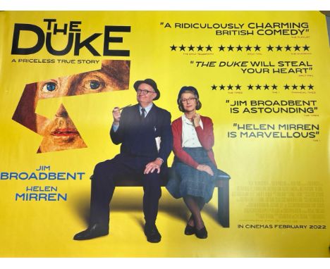 'The Duke', Jim Broadbent, Helen Mirren, 2022 UK Quad film poster, 30" x 40", rolled / T13
