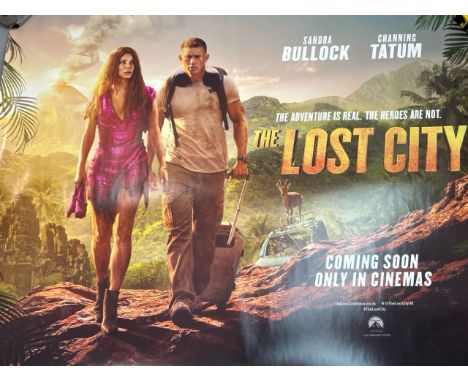 'The Lost City', Sandra Bullock, Channing Tatum, 2021 UK Quad film poster, 30" x 40", rolled / T13