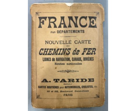 Cartography -  A map of the roads, canals and railways of France "Chemins de Fer Lignes de Navigation, Canaux, Rivieres Route