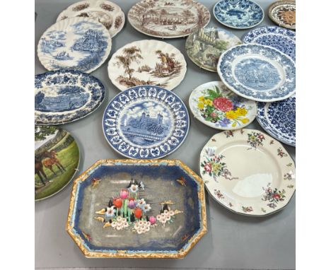 Assorted decorative plates including Spode, Royal Worcester and Keeling &amp; Co. / T19