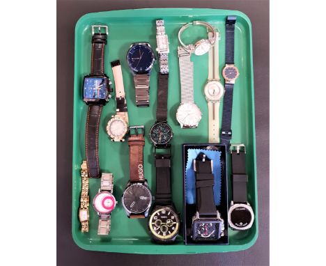 SELECTION OF LADIES AND GENTLEMEN'S WRISTWATCHESincluding a boxed Lige Design watch, Fossil, Hugo Boss, Swatch, Tommy Hilfige