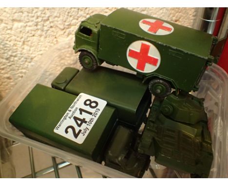 Dinky toys Army wagon three tonne Army wagon Saladin armoured car and military ambulance