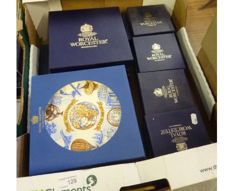 Large selection of boxed Royal Worcester Millennium edition ceramics